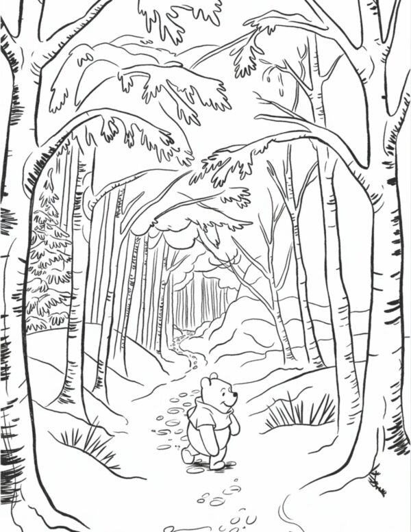 winnie the pooh image in a forrest