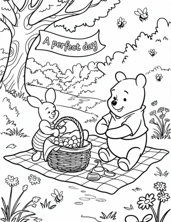 winnie the pooh image in a forrest