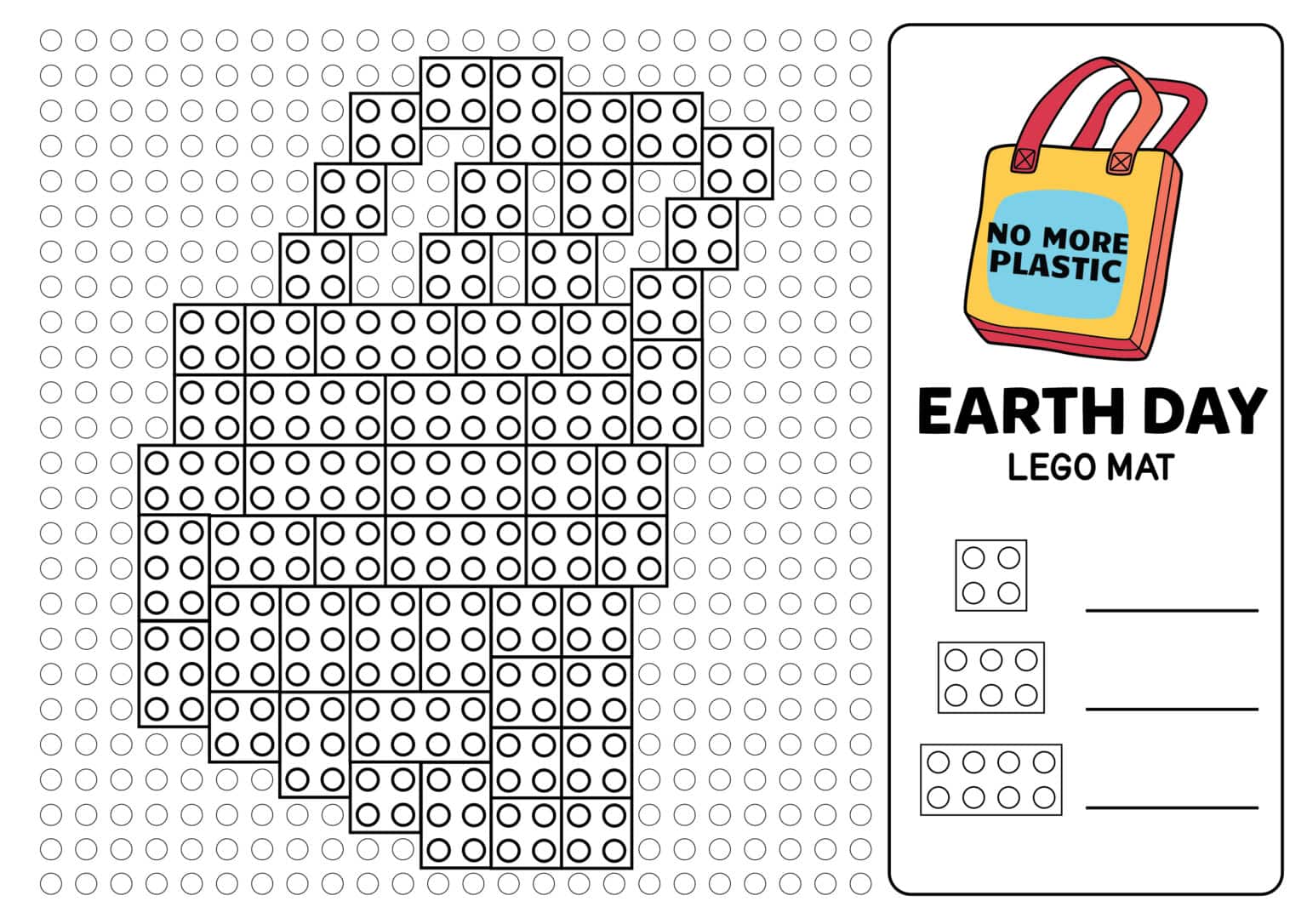 Earth Day Lego Mats Printable