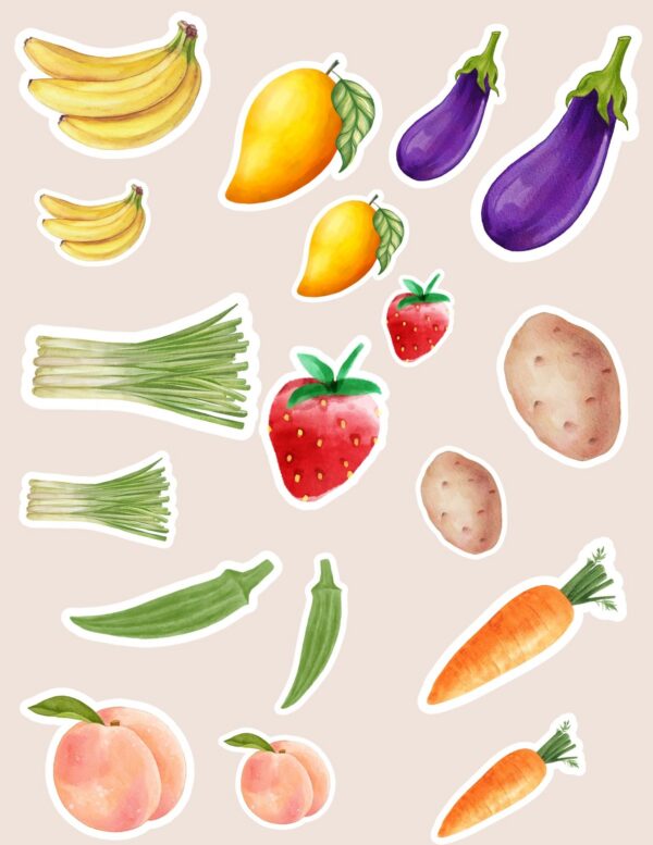 image of cut and paste vegetables free printable pdf