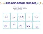 Big and Small Shapes Sorting Worksheets for Preschoolers (Free To Print)