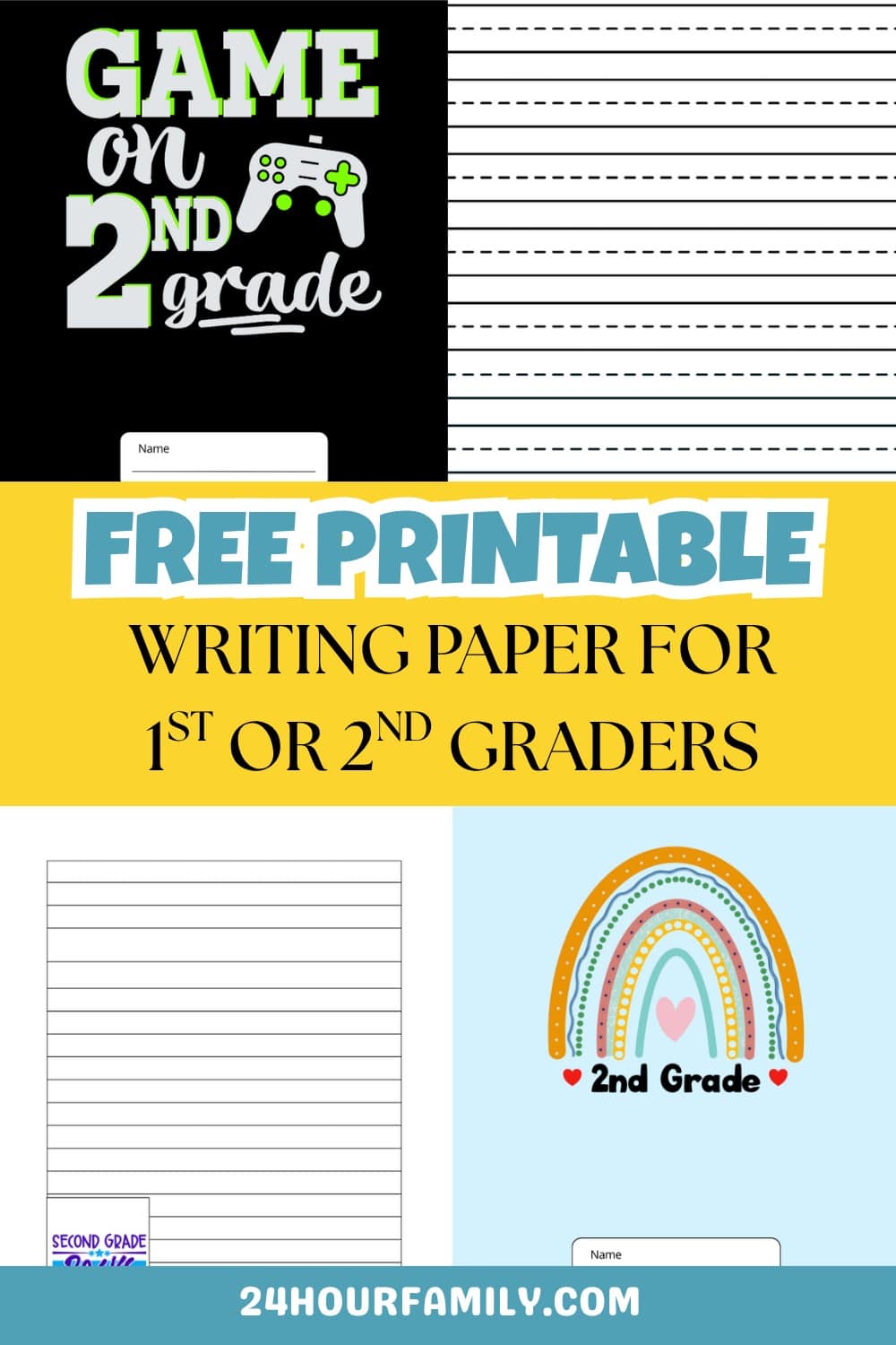 free printable 1st or second grade writing paper
