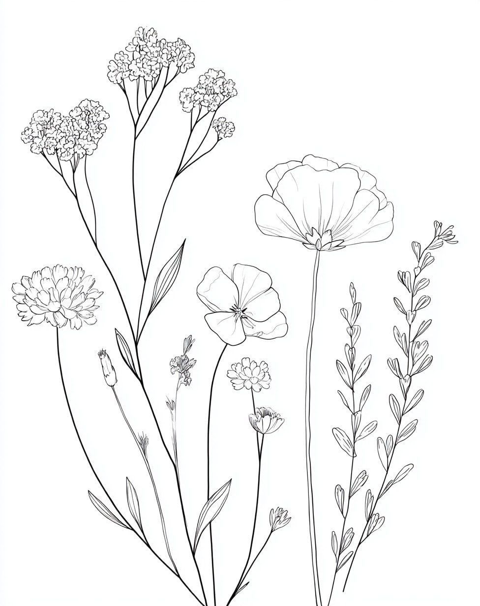 50 Gorgeous Free Watercolor Coloring Pages for Mindful Coloring Fun ...