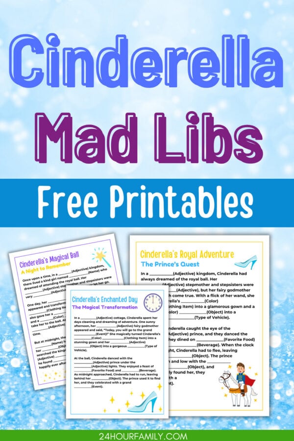 cinderella mad libs printables for kids