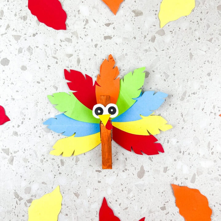 turkey clothespin craft for thanksgiving