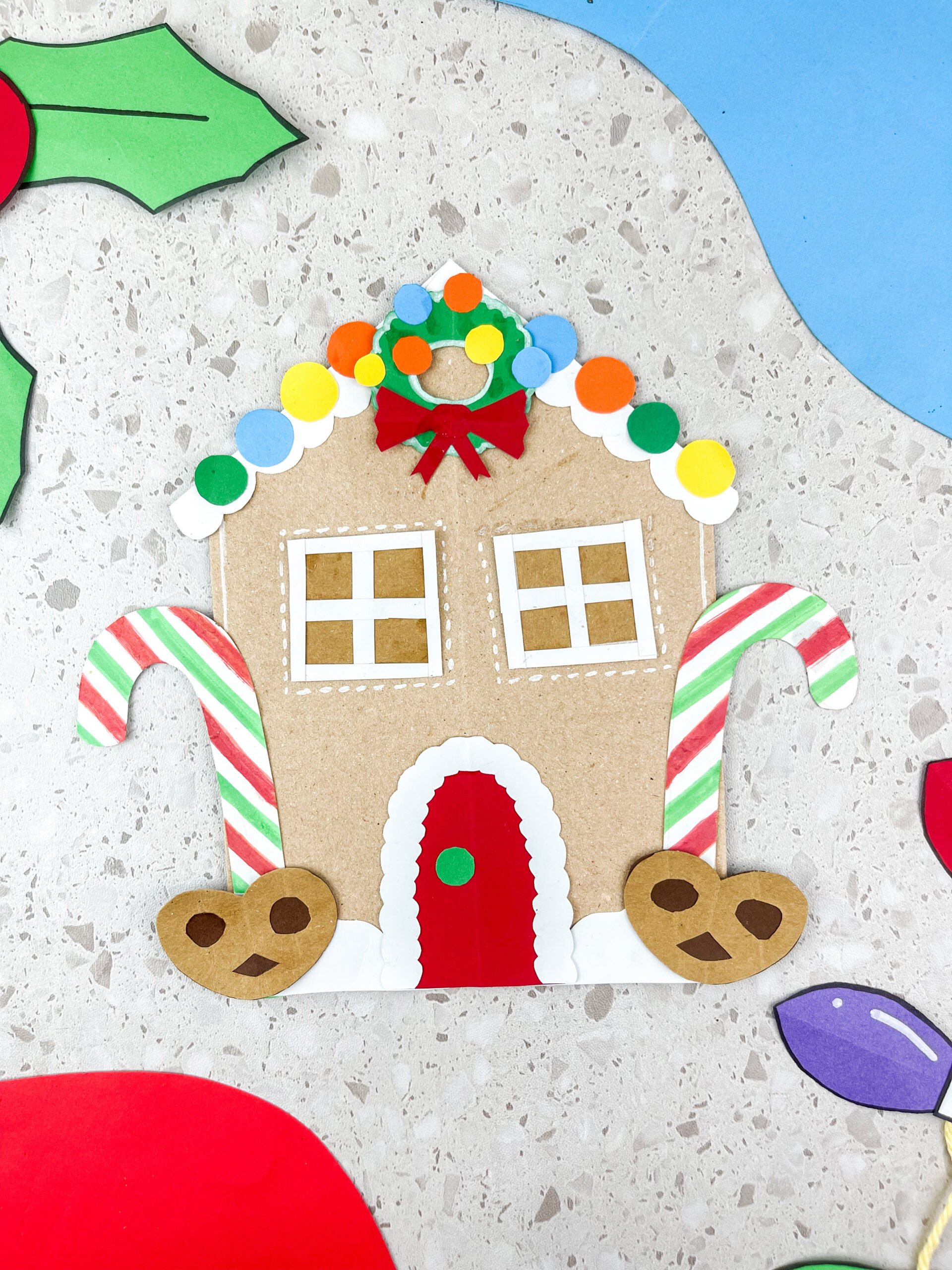 gingerbread house paper bag craft