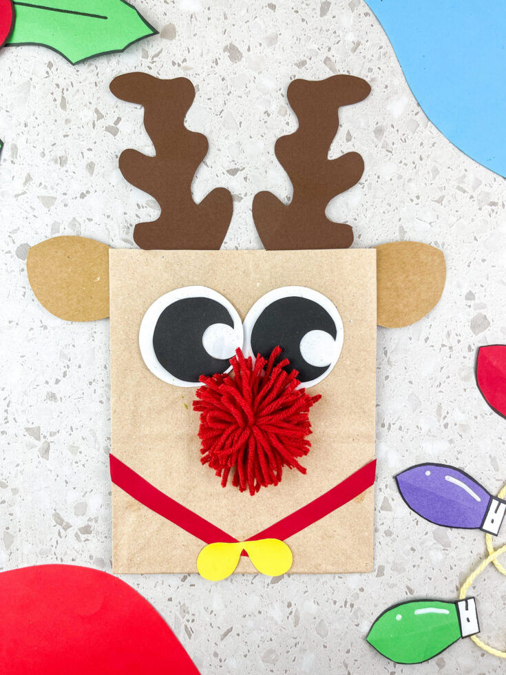 reindeer paper bag craft
