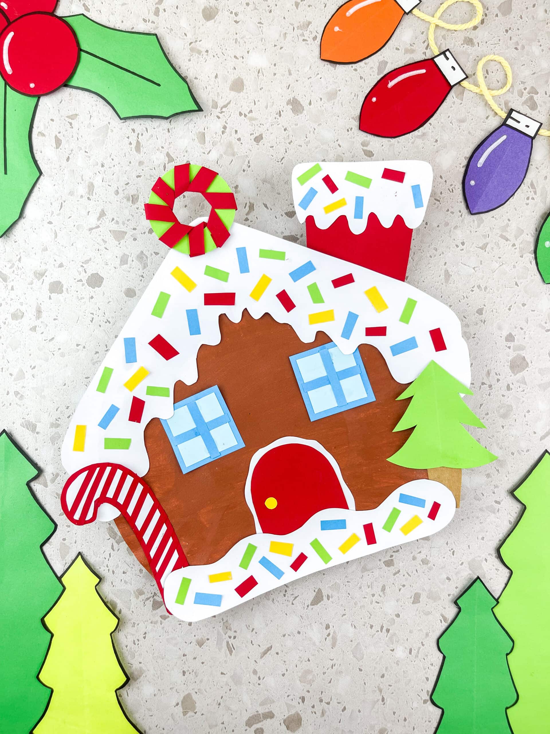 gingerbread paper plate craft