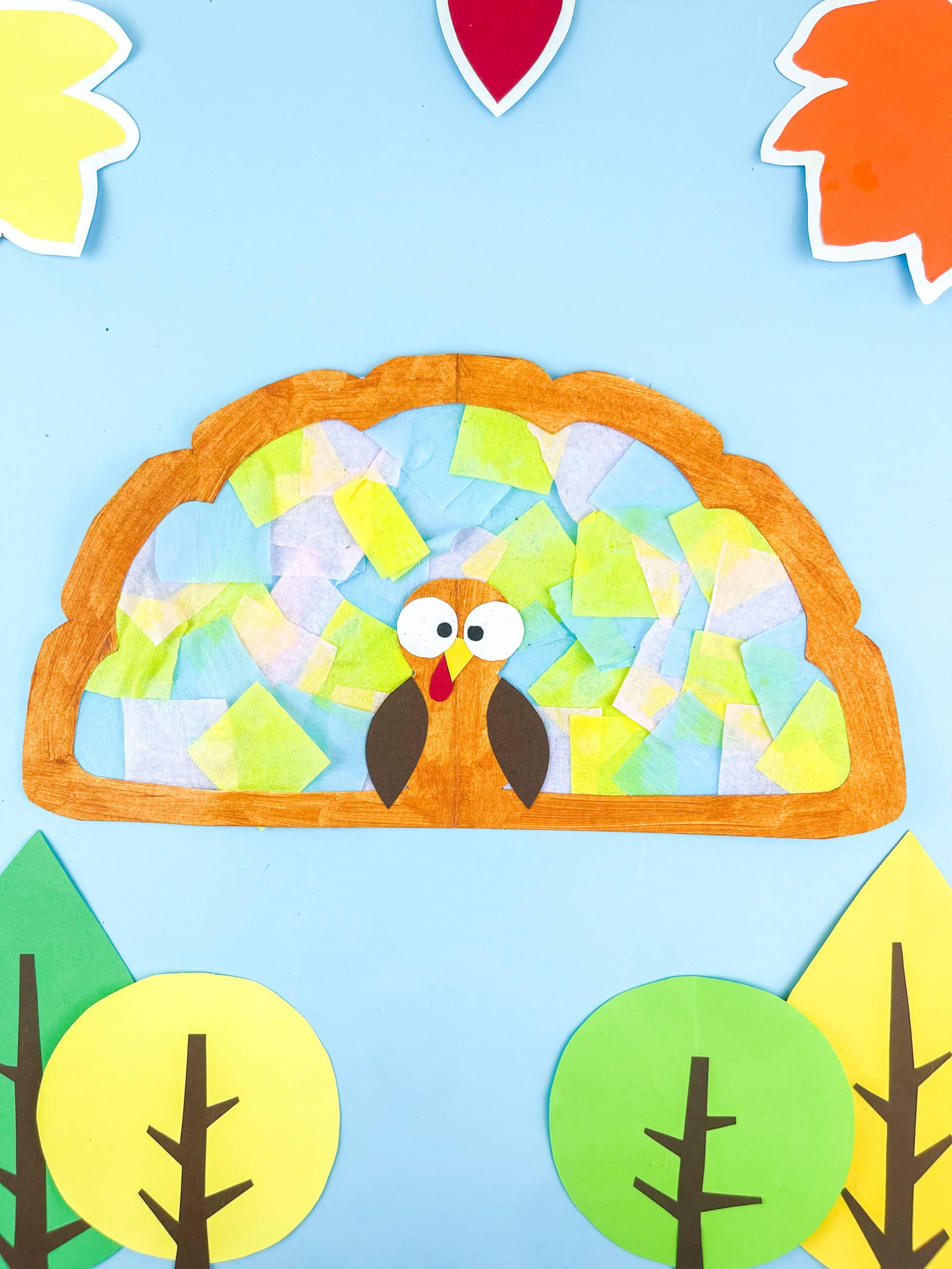 thanksgiving turkey suncatcher craft