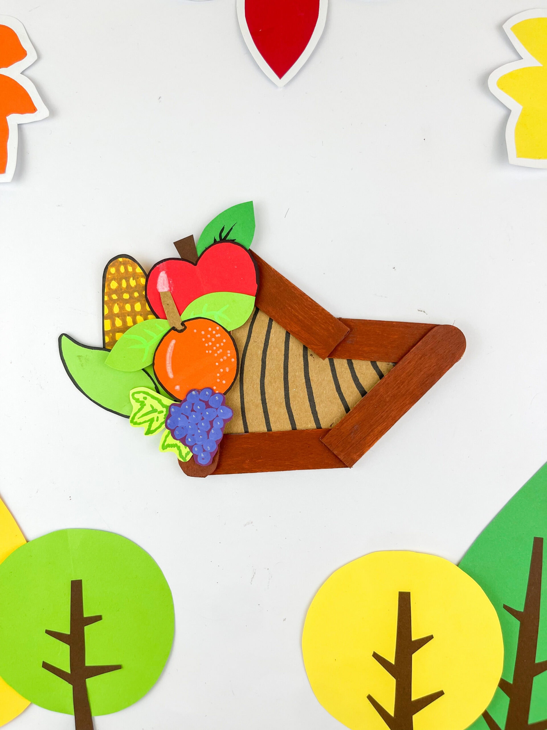 cornucopia popsicle stick craft