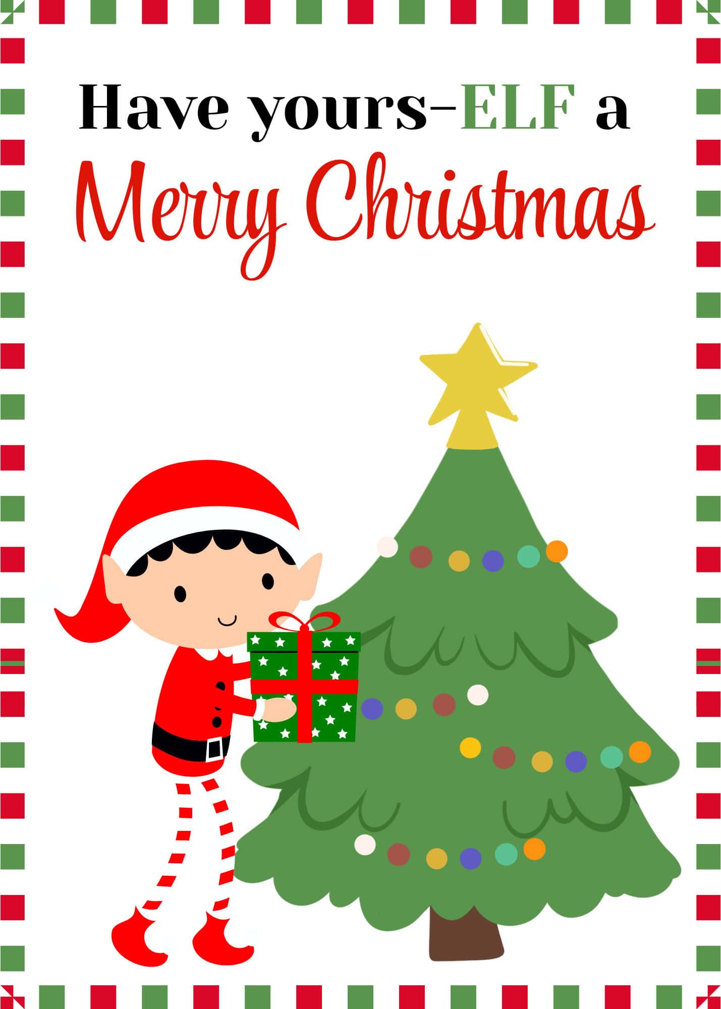 Elf on the Shelf Printable Christmas Cards (Free To Print)