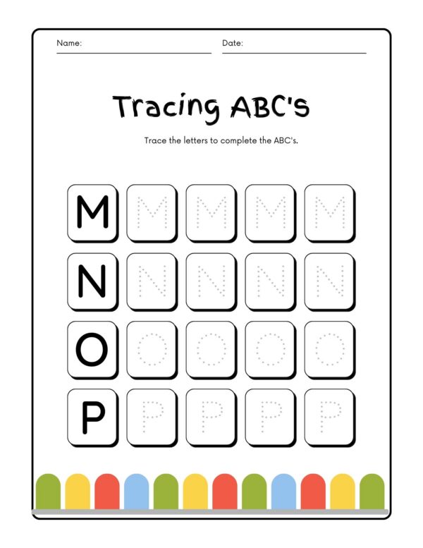 abc's line tracing worksheets for preschooler free pdf printables
