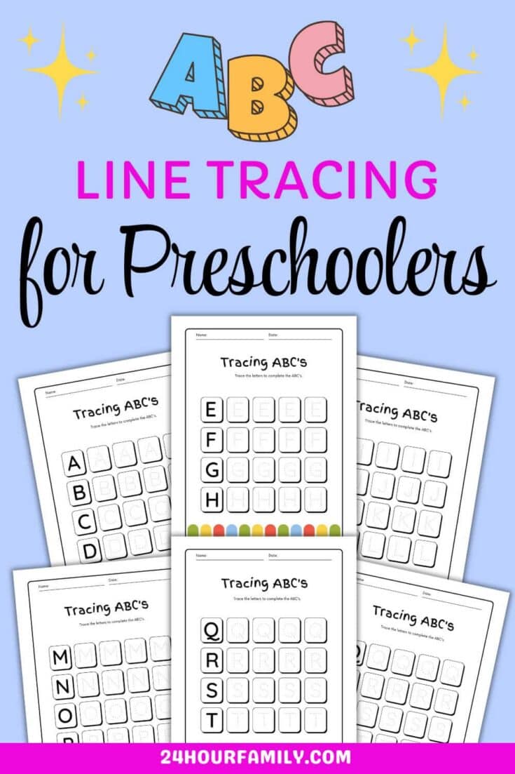 Image for Alphabet Line Tracing Worksheets (Free PDF Printables)