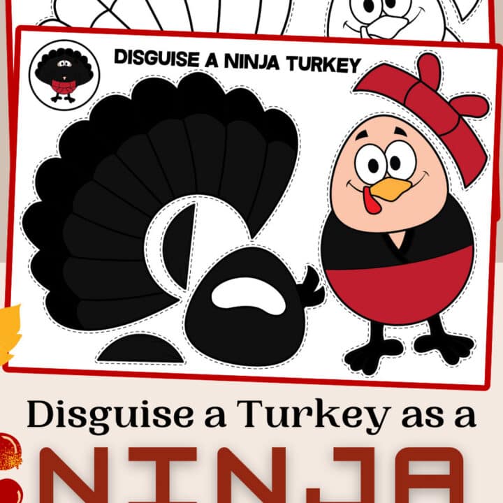 Disguise a Turkey as a Ninja Printable Craft