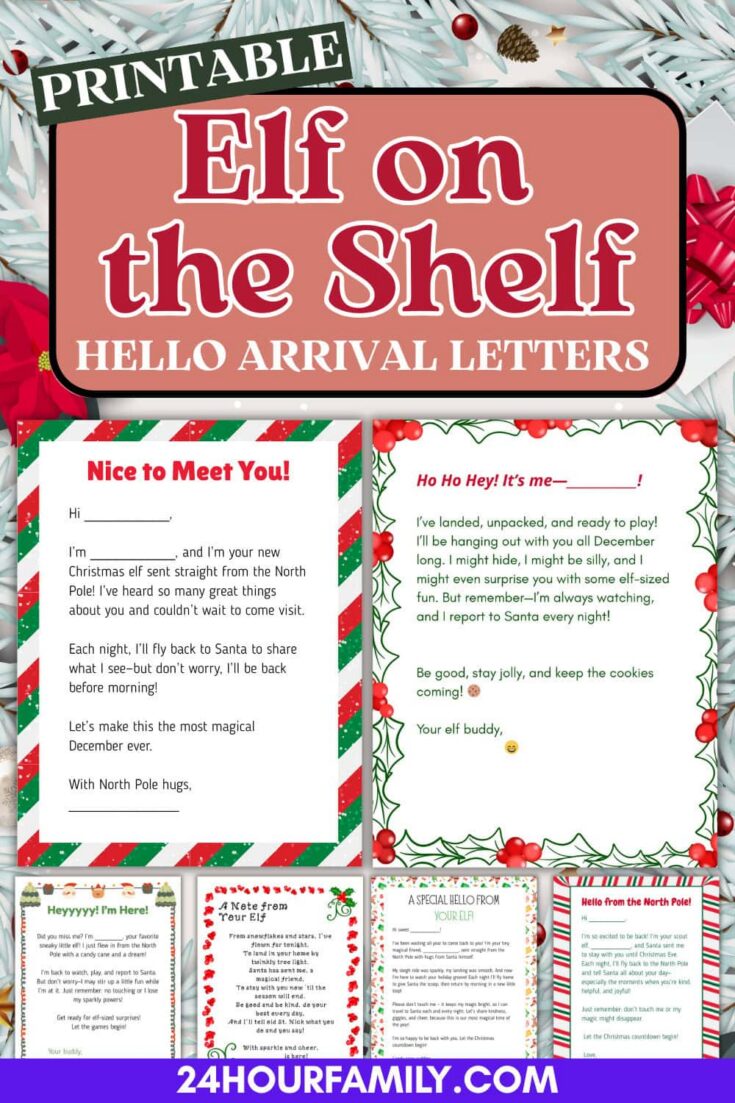 Elf on the Shelf Hello Letters (Free Editable Template)