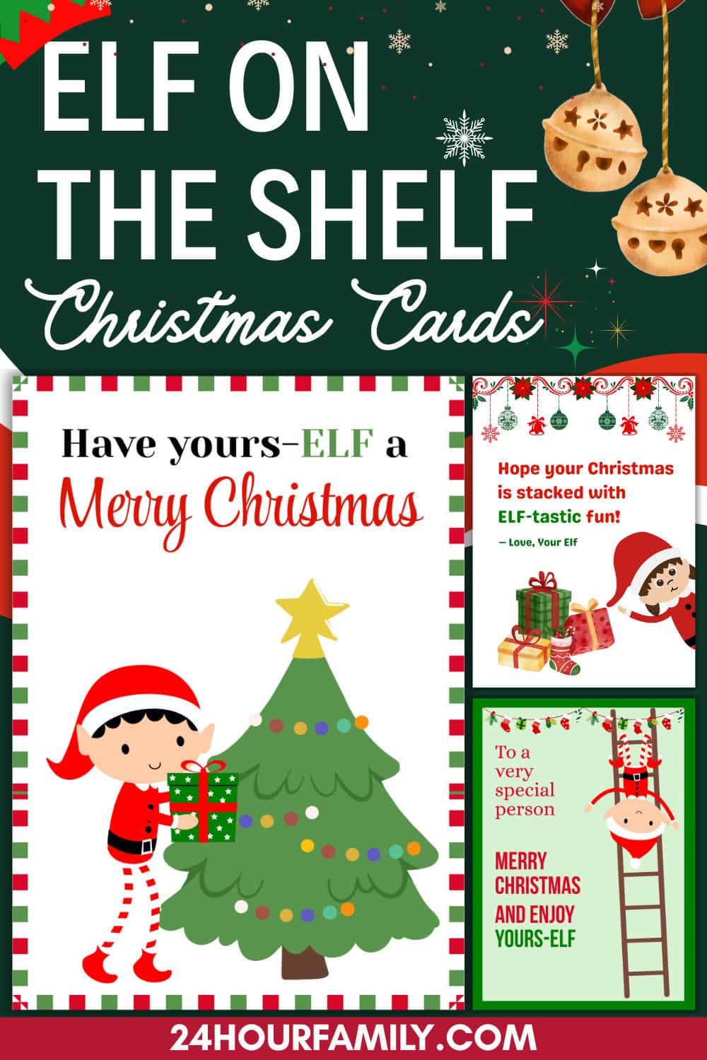 Elf on the Shelf Printable Christmas Cards (Free To Print)
