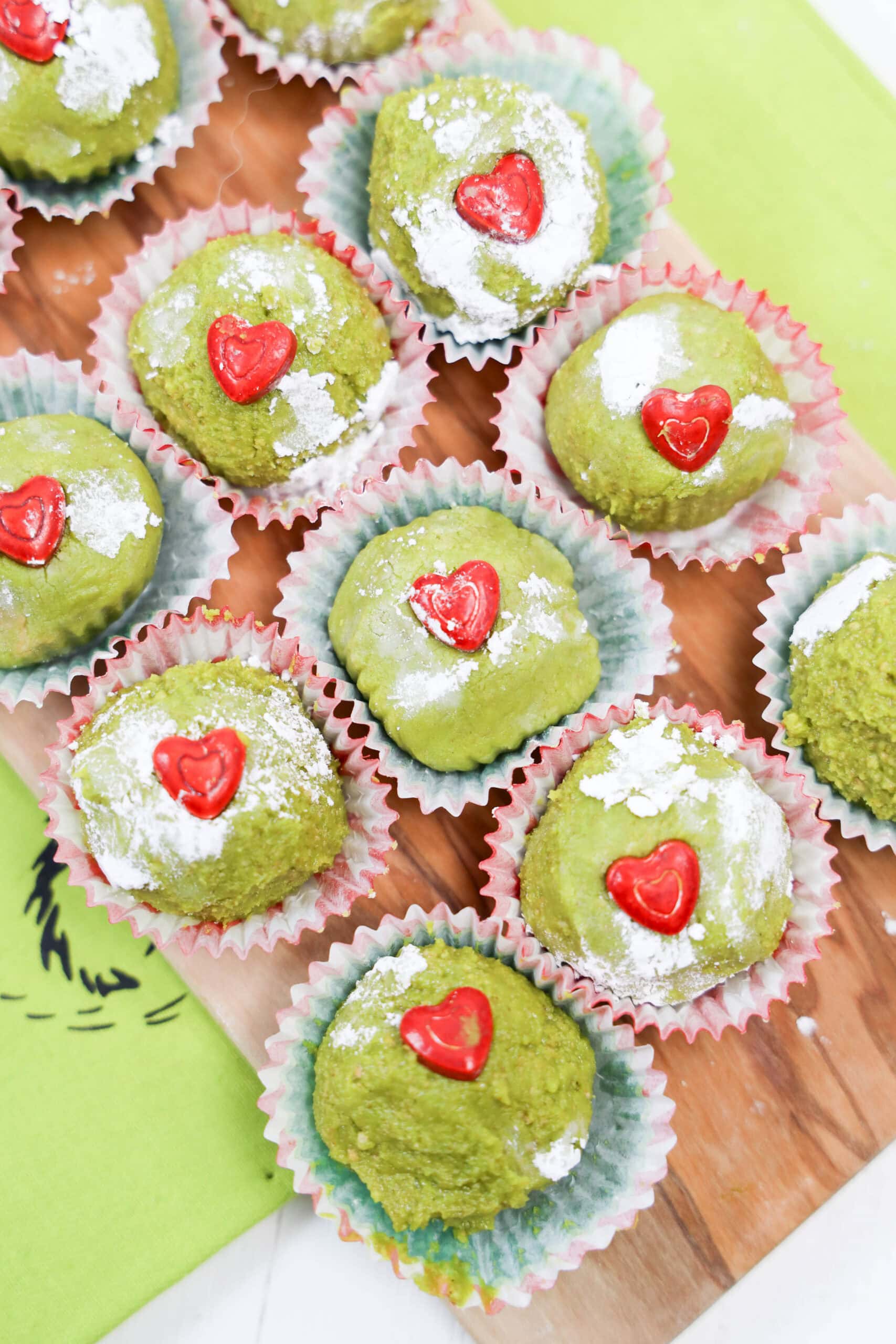 grinch snowball cookies recipe for chirstmas appetizers