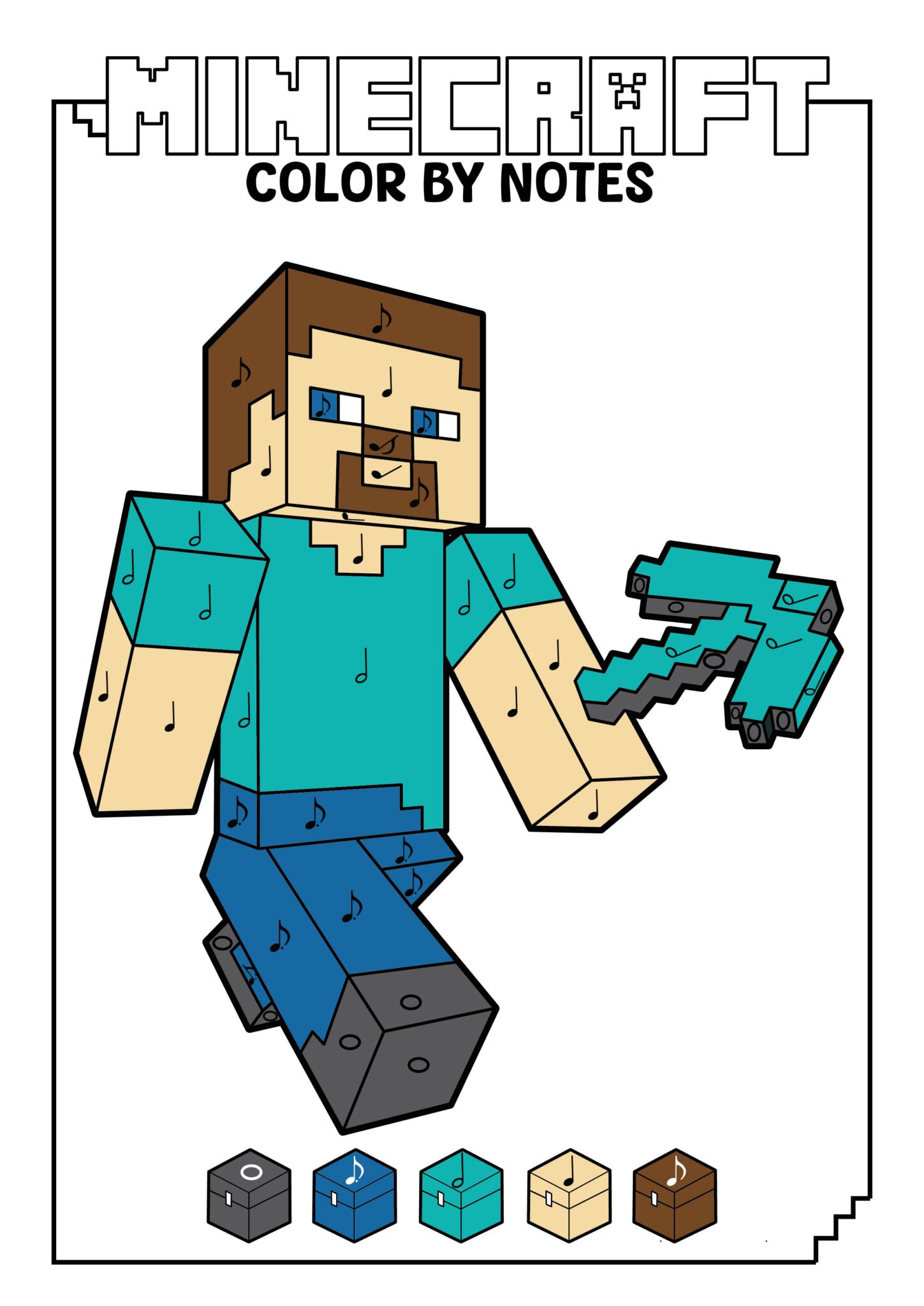Minecraft Color by Notes