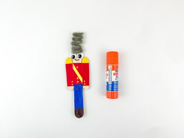 Nutcracker with googly eyes glued on.