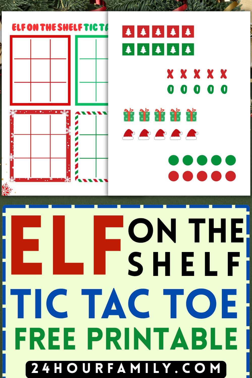Elf on the Shelf Tic Tac Toe Printable