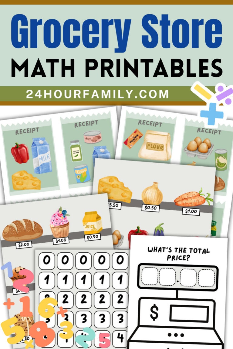 grocery store math game printable