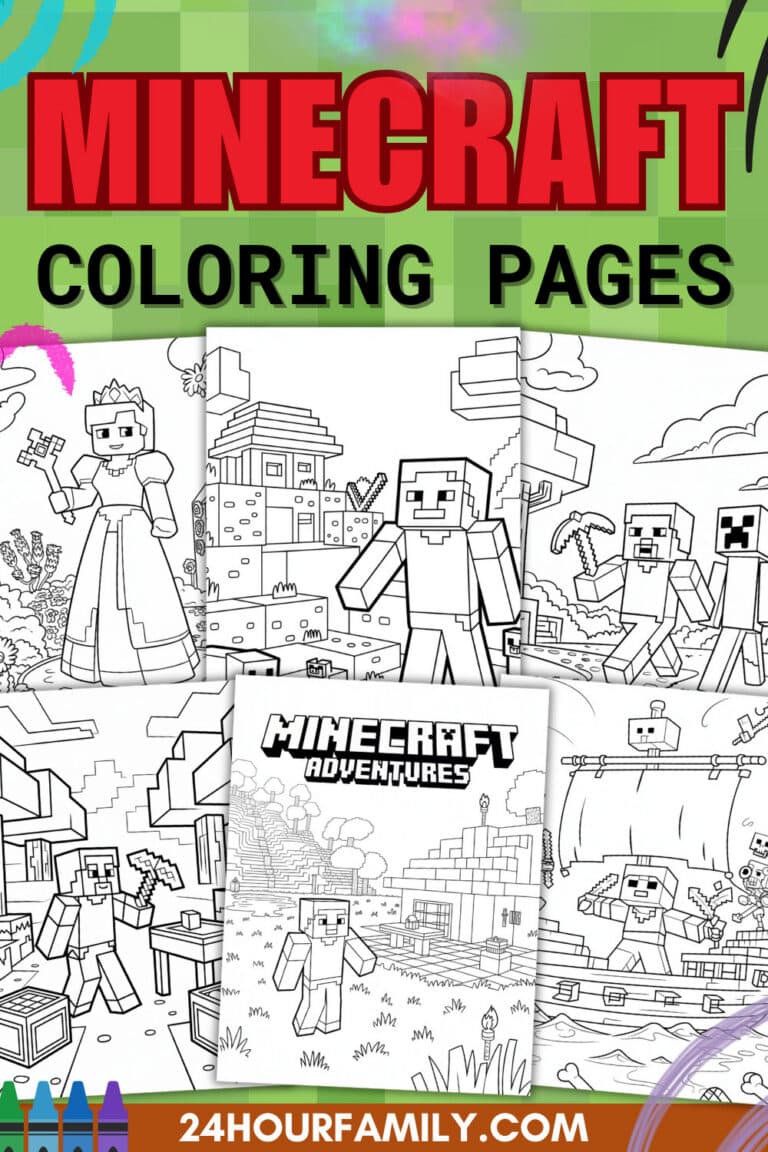 minecraft coloring pages for kids free to print