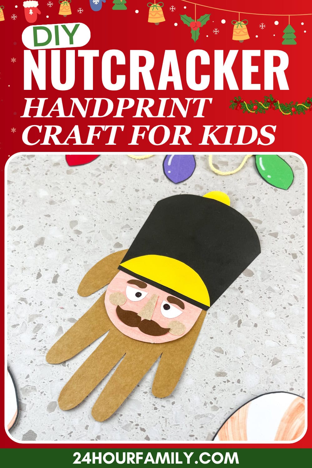 Nutcracker Handprint Craft with free template
