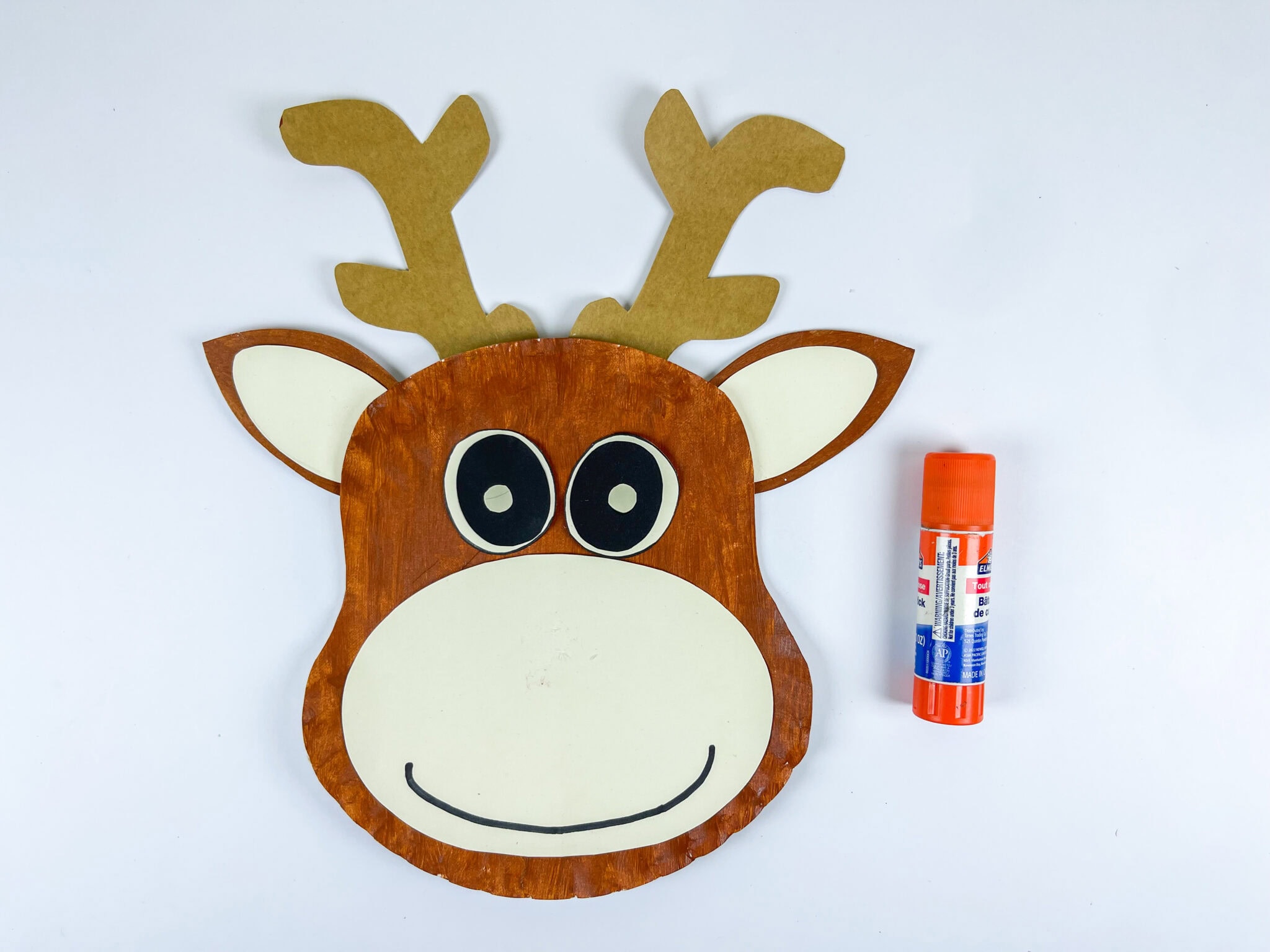 Reindeer Paper Plate Craft for Kids (Free Template)
