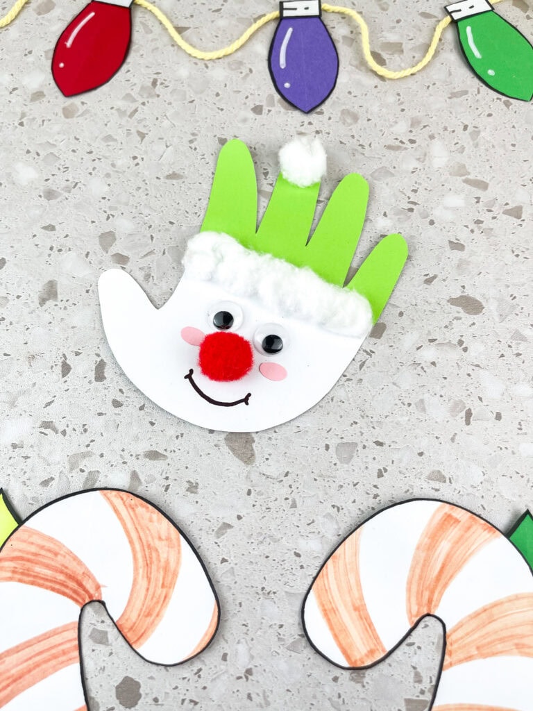 Elf handprint paper craft