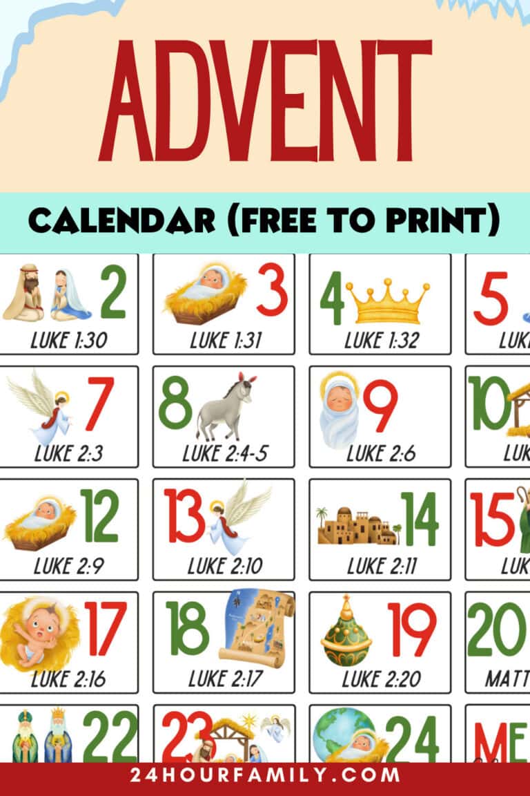 advent printable calendar