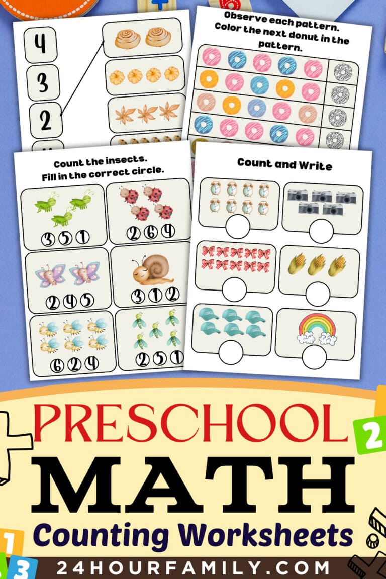 Preschool Math Counting Worksheets