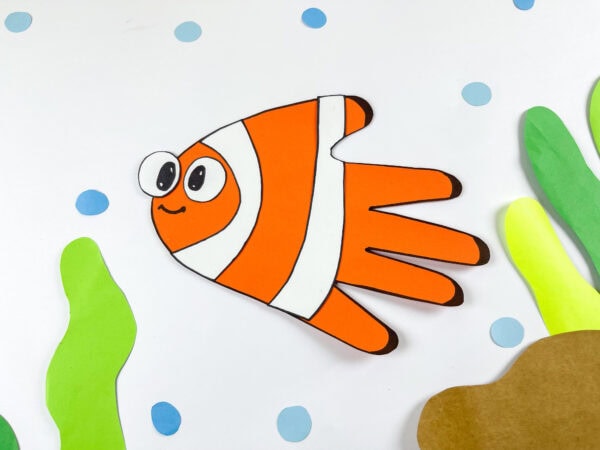 Nemo fish handprint craft underwater scene