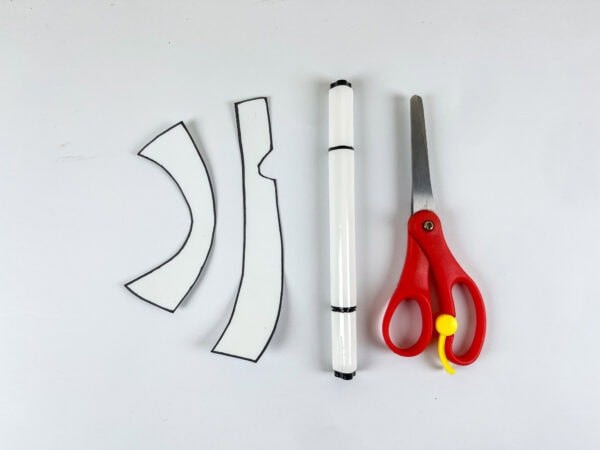White paper strips for Nemo fish stripes