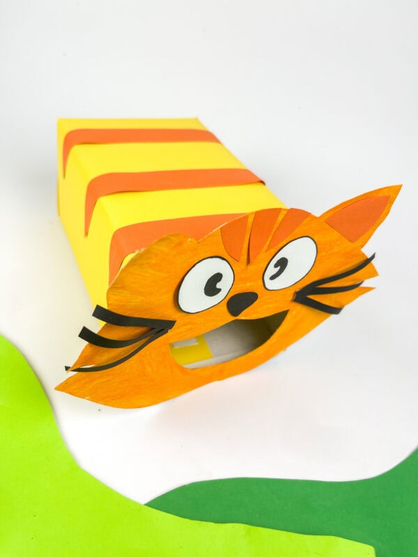 Close-up of cat Valentine box craft