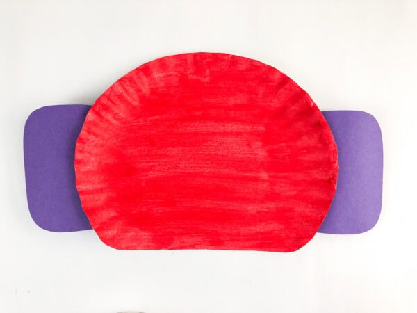Paper plate robot with purple side panels