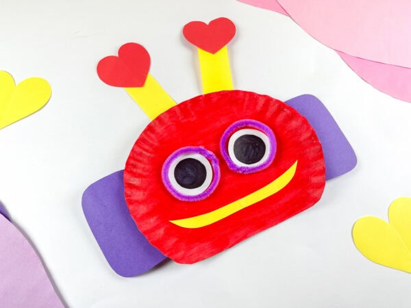 Paper plate robot angled view