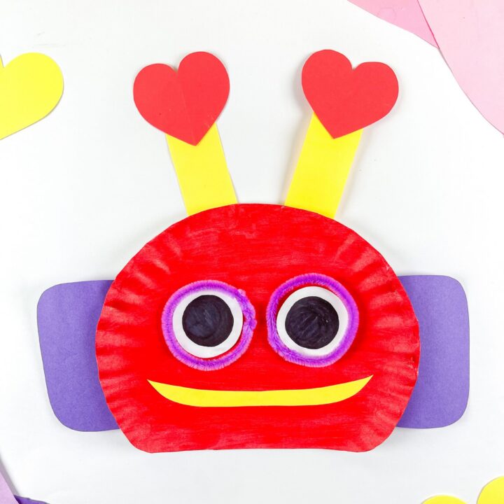 Valentine's Day Robot Paper Plate Craft