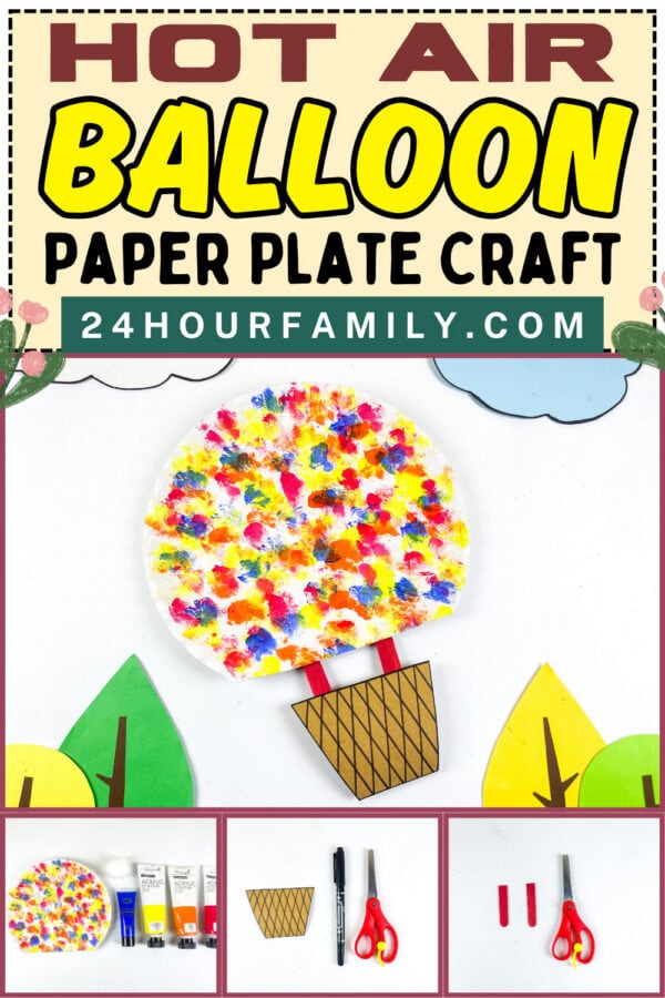Hot air balloon craft title collage