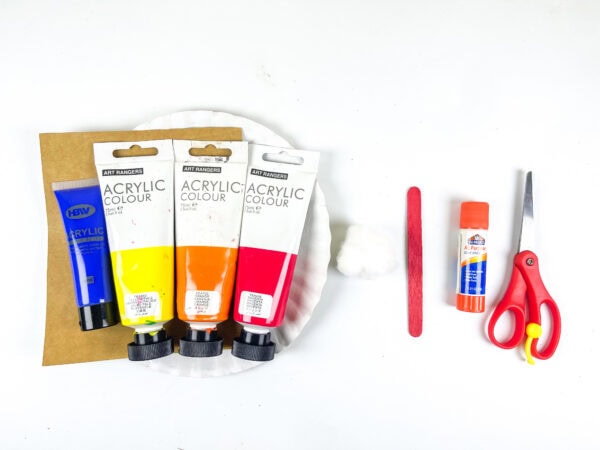 Craft supplies for hot air balloon project