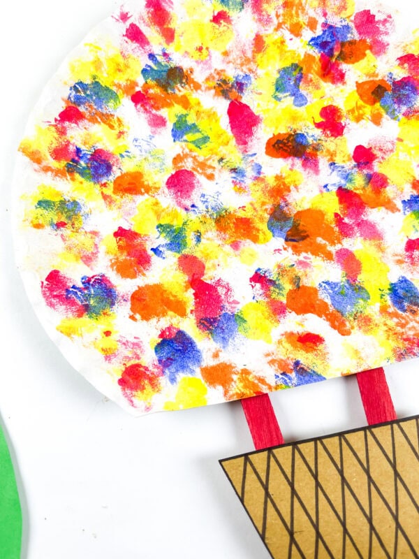 Close-up of painted balloon surface