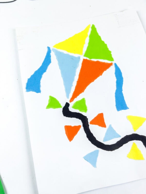 Close-up of colorful kite paper craft