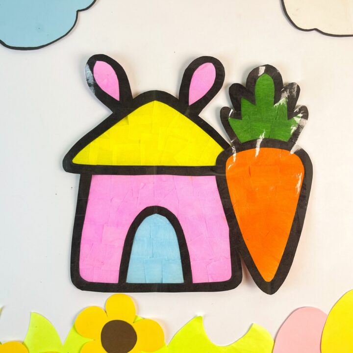 Easter Bunny House Suncatcher Craft
