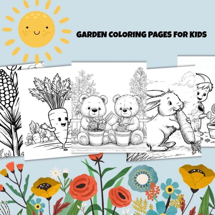 Image for Garden Coloring Pages for Kids