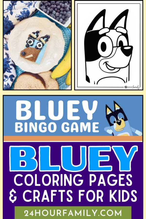 Bluey Craft ideas and coloring pages for kids