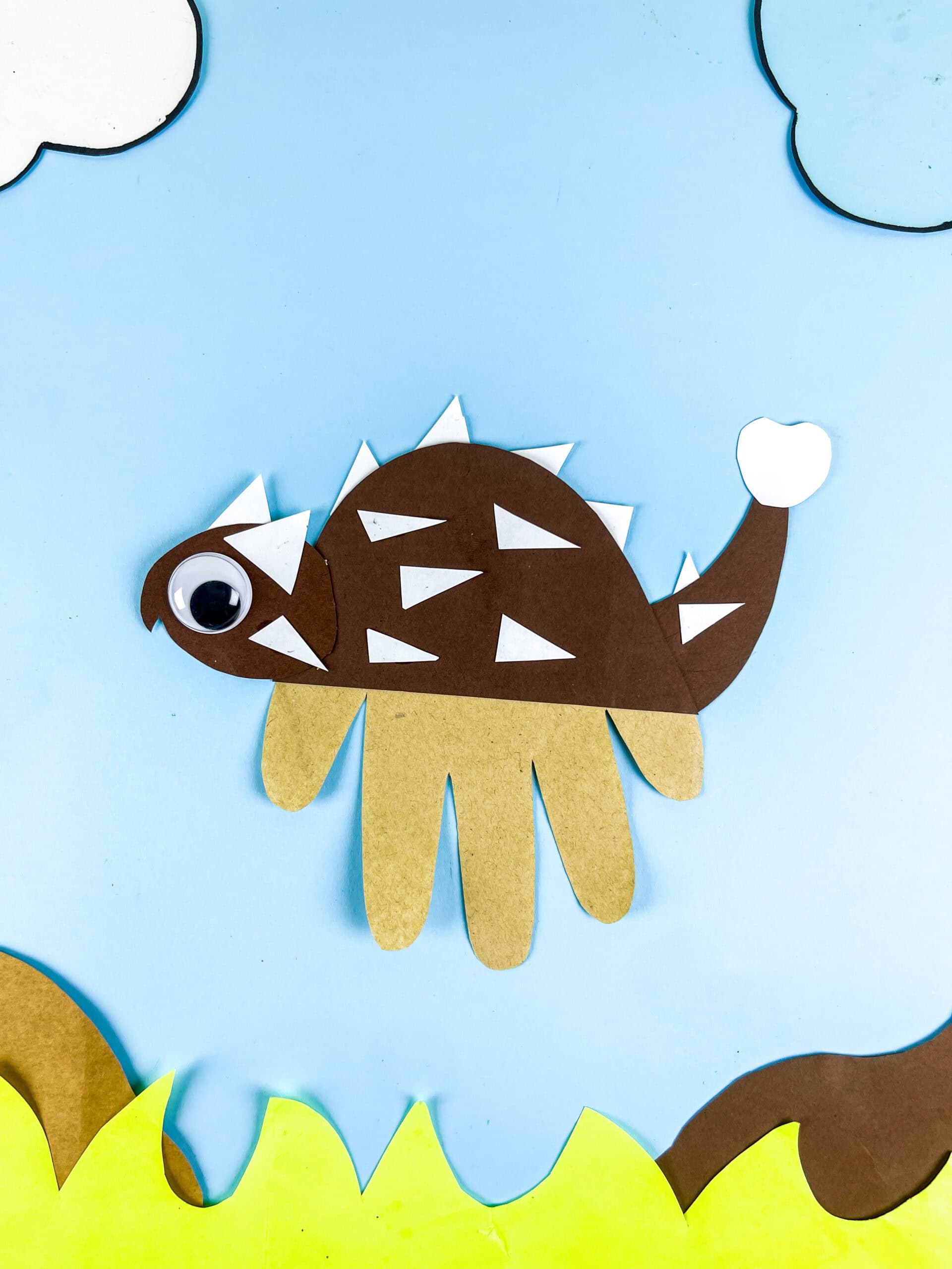 Ankylosaurus Handprint Craft