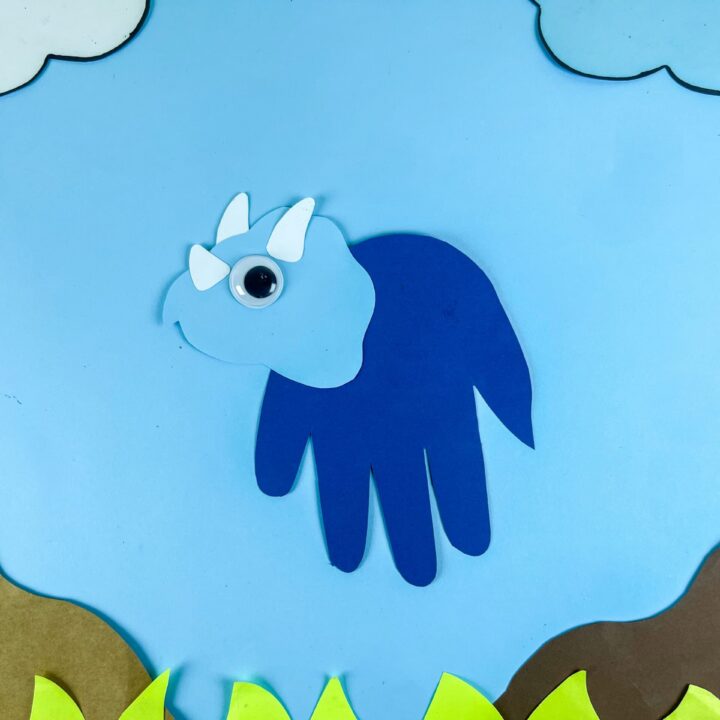 Triceratops Handprint Craft