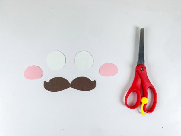 Paper taco face pieces with scissors