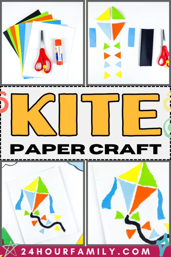 Kite paper craft title collage