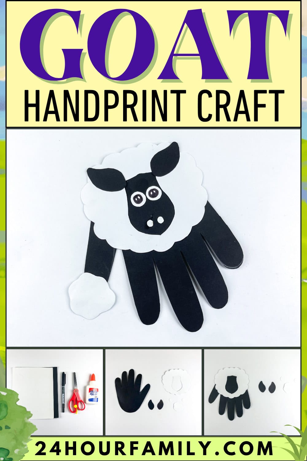 Goat Handprint Craft