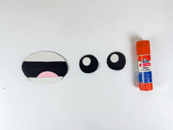 Chewbacca eyes and mouth pieces assembled
